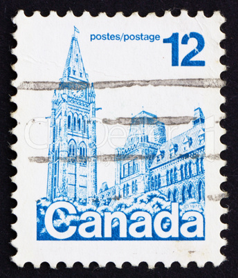 Postage stamp Canada 1977 Parliament Building, Ottawa