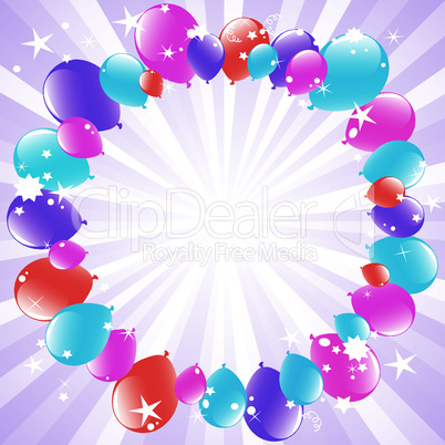 vector  balloons and light-burst