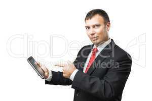 Business Man with Tablet PC