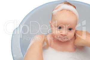 Baby Girl in Bath