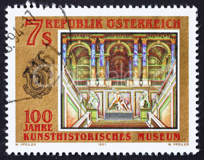 Postage stamp Austria 1994 Interior of Museum of Art History