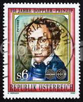 Postage stamp Austria 1992 Johan Doppler, Physicist, Scientist
