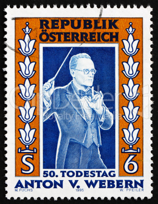 Postage stamp Austria 1995 Anton von Webern, Composer