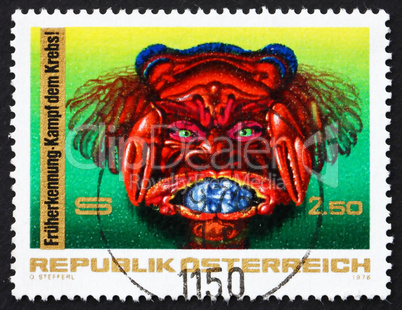 Postage stamp Austria 1976 Fight against Cancer