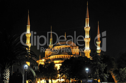 Sultan-Ahmet-Moschee in Istanbul, auch blaue Moschee genannt.