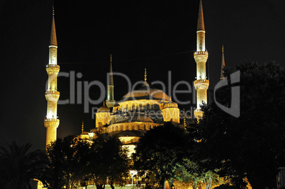 Sultan-Ahmet-Moschee in Istanbul, auch blaue Moschee genannt.