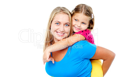 Mom and daughter having fun