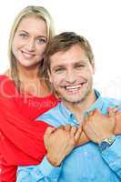 Beautiful young happy smiling couple