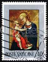 Postage stamp Vatican 1971 Madonna and Child, by Sassetta