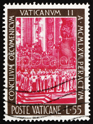 Postage stamp Vatican 1966 Bishops Celebrating Mass
