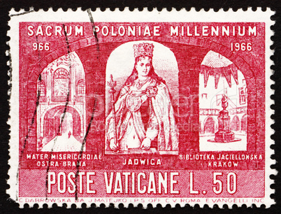 Postage stamp Vatican 1966 Queen Jadwiga