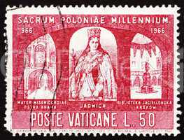 Postage stamp Vatican 1966 Queen Jadwiga