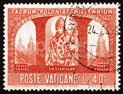 Postage stamp Vatican 1966 St. Stanislas