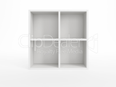 white bookcase