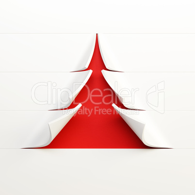 3d symbolic New Year's fir tree