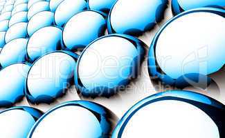 Blue & white reflection balls background