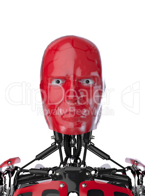 Cyborg Face - Red