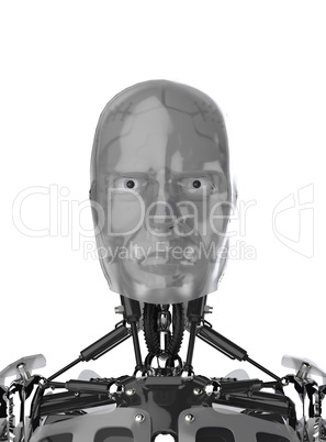 Cyborg Face - Silver