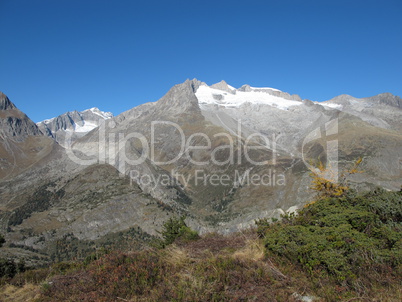 High Mountains In Valais Canton