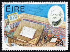 Postage stamp Ireland 1986 William Mulready, Letter Sheet Design