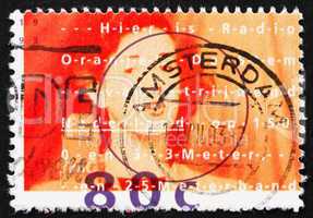 Postage stamp Netherlands 1993 Woman Broadcasting, Radio Orange