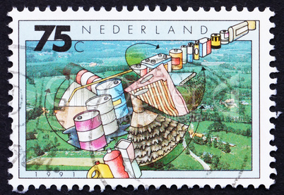 Postage stamp Netherlands 1991 Soil Pollution