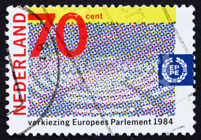Postage stamp Netherlands 1984 European Parliament