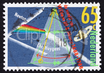 Postage stamp Netherlands 1988 Prism Splitting Light
