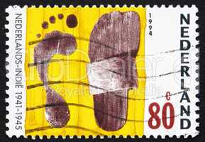 Postage stamp Netherlands 1994 Footprint and Sandal