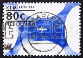 Postage stamp Netherlands 1994 KLM, Royal Dutch Airlines