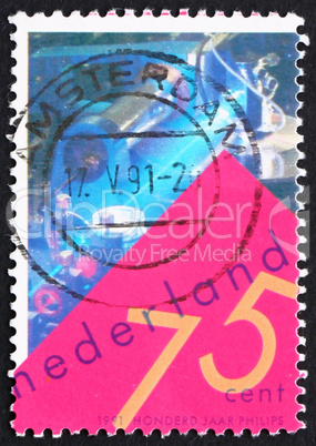 Postage stamp Netherlands 1991 Laser Video Disk Experiment