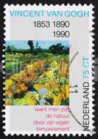Postage stamp Netherlands 1990 The Green Vineyard, Detail