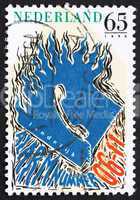 Postage stamp Netherlands 1990 National Emergency Phone Number