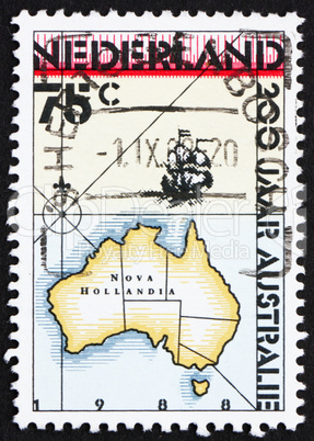 Postage stamp Netherlands 1988 Discovery of Australia