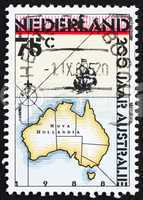 Postage stamp Netherlands 1988 Discovery of Australia