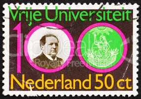Postage stamp Netherlands 1980 Abraham Kuyper and Emblem of Free