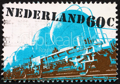 Postage stamp Netherlands 1980 Two-axle Railway Hoper Truck