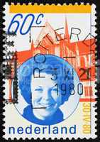 Postage stamp Netherlands 1990 Queen Beatrix