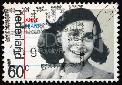 Postage stamp Netherlands 1980 Anne Frank, victim of the Holocau