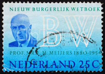 Postage stamp Netherlands 1970 Prof. E. M. Meijers, New Civil co