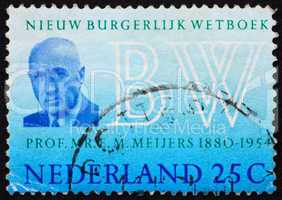 Postage stamp Netherlands 1970 Prof. E. M. Meijers, New Civil co