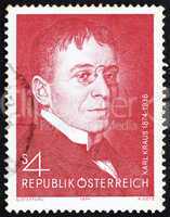 Postage stamp Austria 1974 Karl Kraus, Poet and Satirist