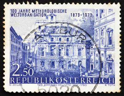Postage stamp Austria 1973 Academy of Science, by Canaletto, Vie