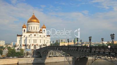 Cathedral Christ Saviour timelapse , Moscow, Russia