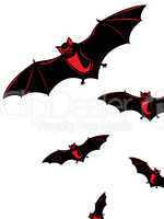 Halloween card with bats