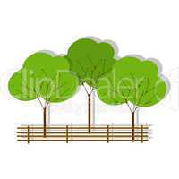Green forest icon on white