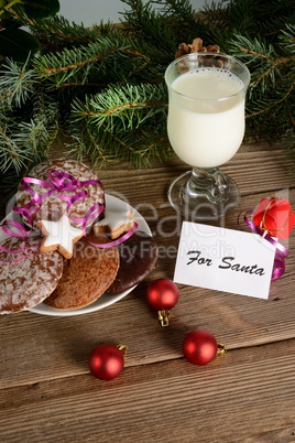 milk and cookies for santa