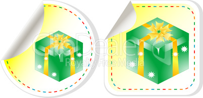 Gift stickers set - holiday concept