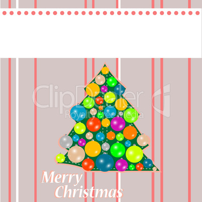 Merry christmas postcard - holiday theme