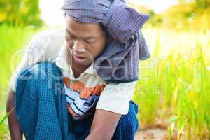 Myanmar male farmer